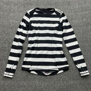 Lululemon Base Runner Shirt Womens Size 4? Long Sleeve Pullover Striped Yoga